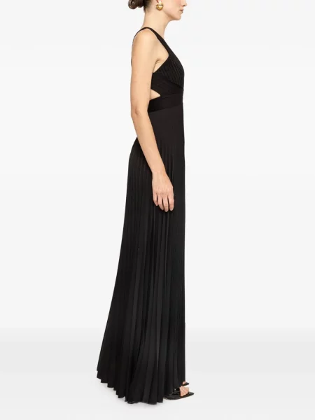 Rochie maxi Nissa din satin negru