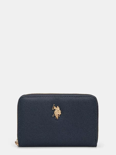 U.S. POLO ASSN. Portofel Jones bleumarin / auriu albastru