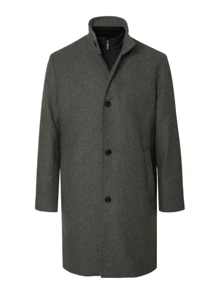 SELECTED Palton de primăvară-toamnă SLHRAINAR închis gri