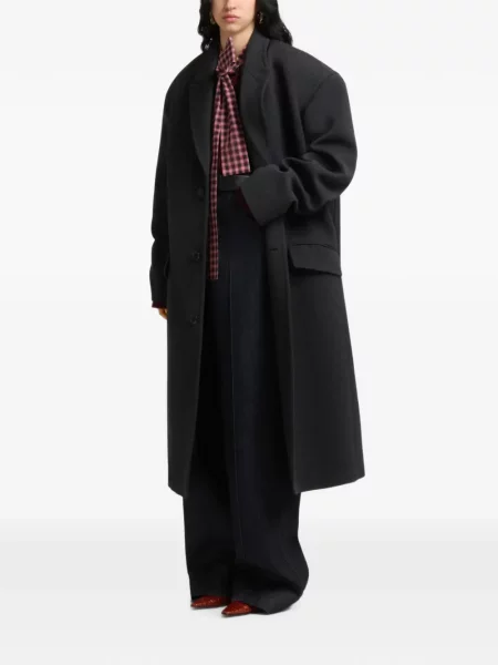 Palton Marni din tweed gri