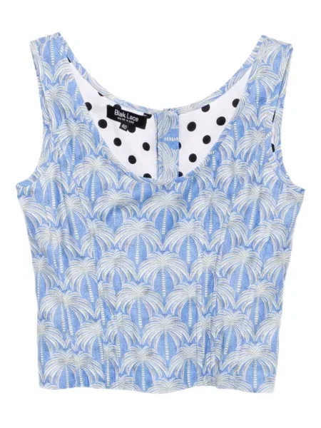 Top Blaklace cu imagine albastru