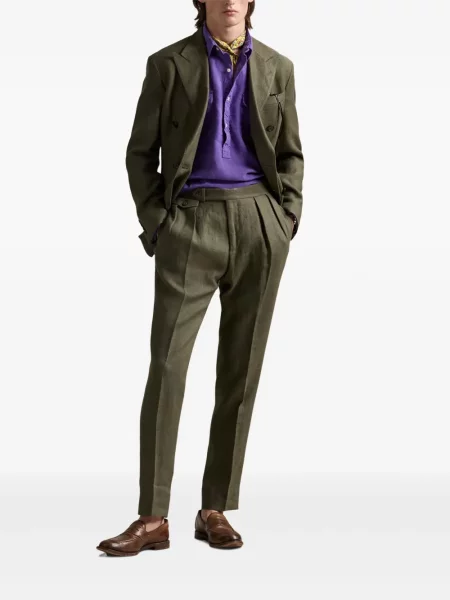 Șapcă Polo Ralph Lauren cu dungi din fleece verde