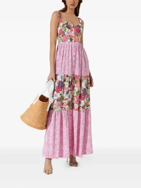 Rochie maxi Agua Bendita de costum roz