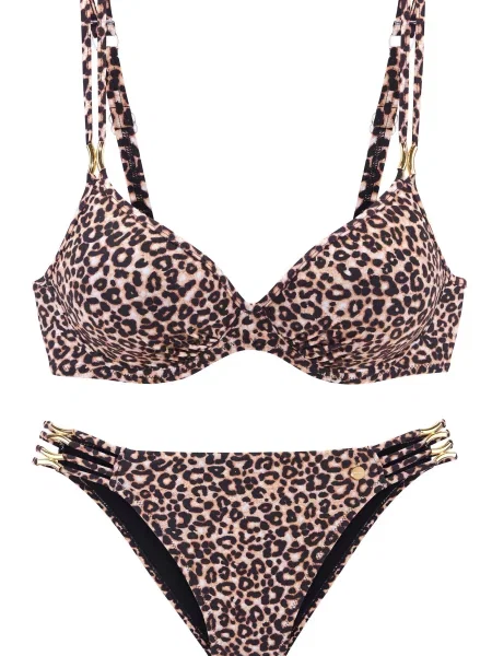 LASCANA Bikini rjava / mokka črna