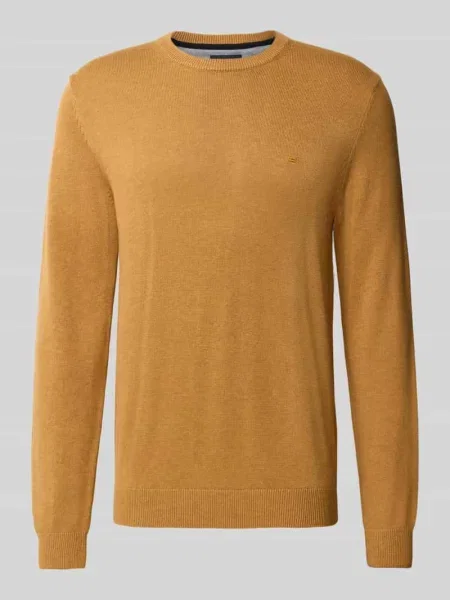 Sweter z dzianiny o kroju regular fit z mieszanki bawełny i wełny Christian Berg Men