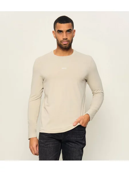 Tricou cu mânecă lungă Boss bej