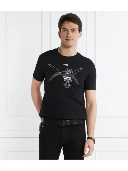 BOSS GREEN Tricou Tee 3 negru