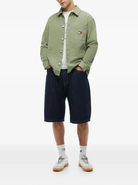 Cămașă Tommy Hilfiger cu autograf verde