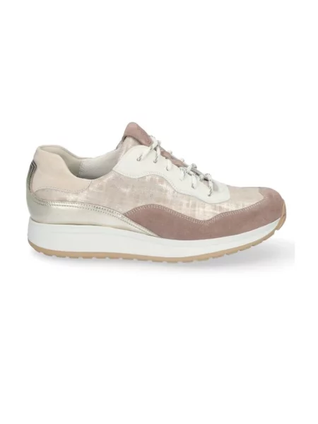 Sneakersy Durea skórzane beżowe