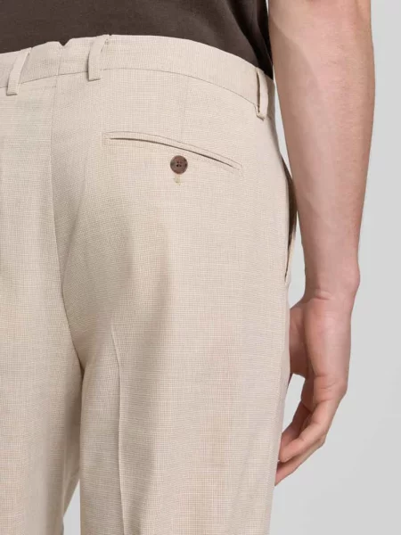 Spodnie garniturowe o kroju regular fit z dodatkiem lnu model STYLE.MAINE' Selected Homme