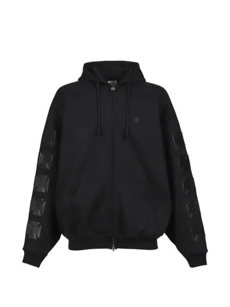 Hanorac cu glugă Vetements din piele negru