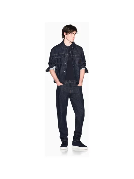 Armani Exchange Tričko Tmavomodrá modrá