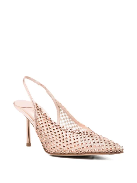 Pantofi cu toc Le Silla de cristal roz