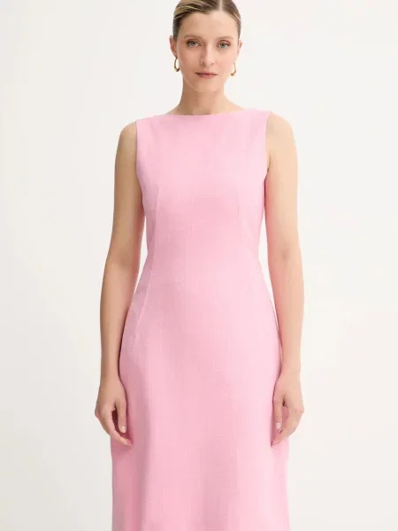 Weekend Max Mara rochie din mini evazată roz