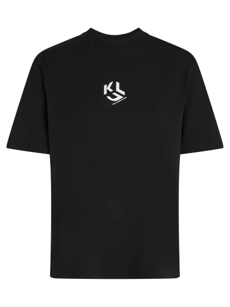 KARL LAGERFELD JEANS Tricou Monogram negru alb