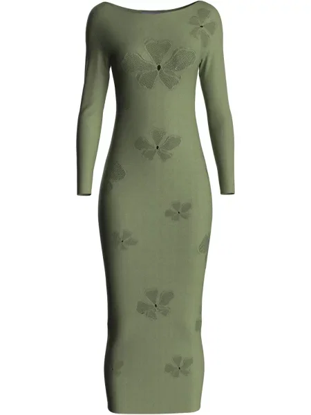 Rochie midi Maccapani până la genunchi de costum verde