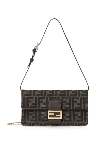 Portofel Fendi din jacard maro