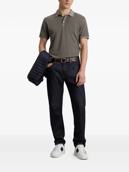 Tricou polo Woolrich gri