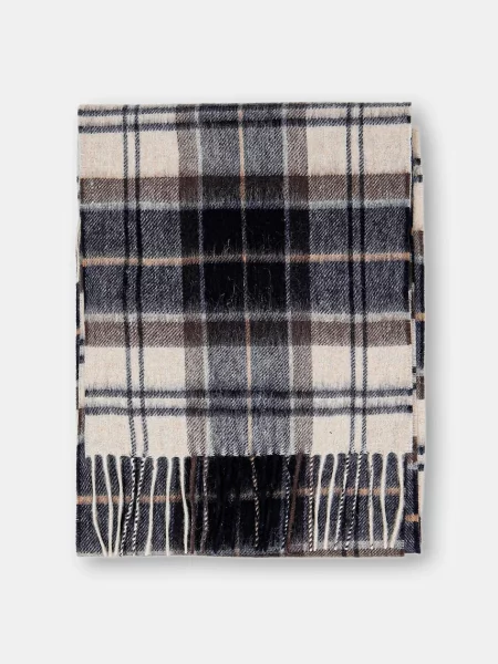 Шерстяной шарф Barbour серый