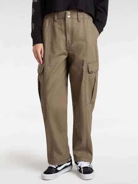 Повседневные брюки Vans из канваса коричневые