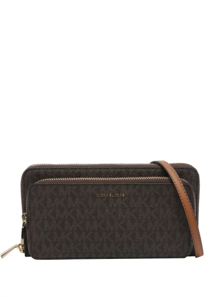Crossbody torbica Michael Michael Kors s printom smeđa