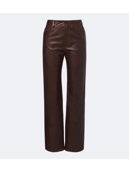 Pantaloni Lemaire din piele maro