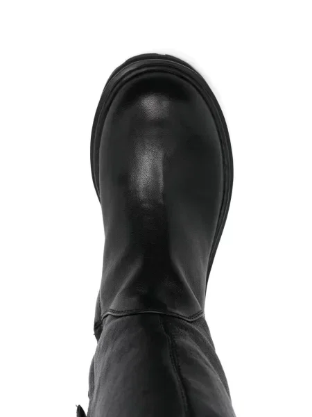 Cizme Patrizia Pepe din piele cu cataramă negru