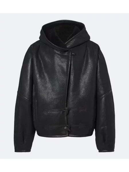 Geanta de piele Isabel Marant cu glugă negru