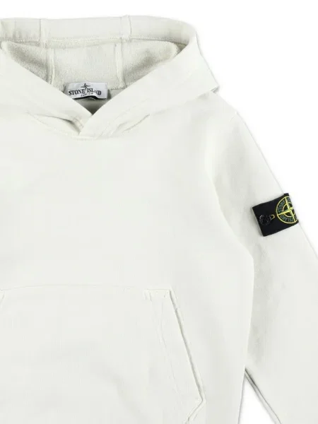 Bluza z kapturem dziecięca Stone Island biała