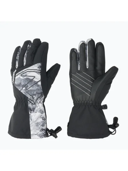Детски скиорски ръкавици ZIENER Laval Aquashield AW black/grey mountain черно