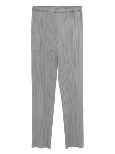 Pantaloni Pleats Please Issey Miyake plisate gri
