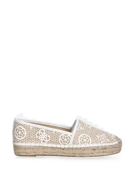 Espadrile Guess cu broderie alb