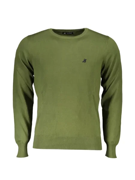 Pulover U.s. Grand cu broderie cu decolteu rotund verde