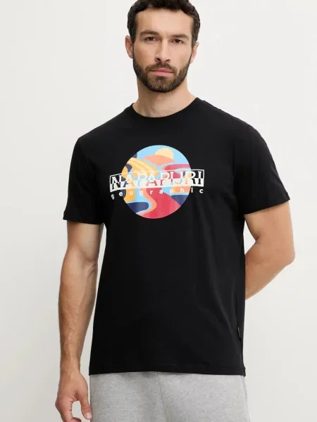 Napapijri Tricou S-VALDOR SS | Relaxed fit negru
