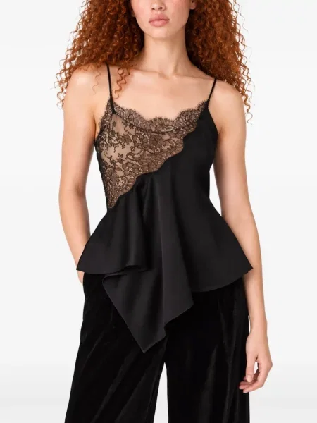 Top Stella Mccartney din satin negru