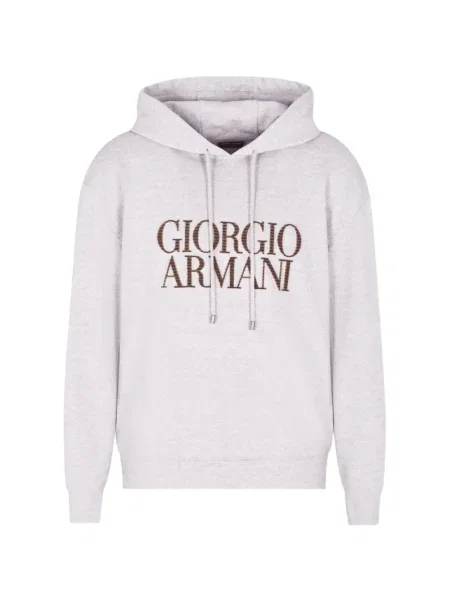 Hanorac cu glugă Giorgio Armani gri