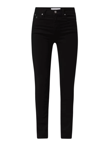 Jeansy o kroju Skinny Fit z dodatkiem streczu Calvin Klein Jeans czarne