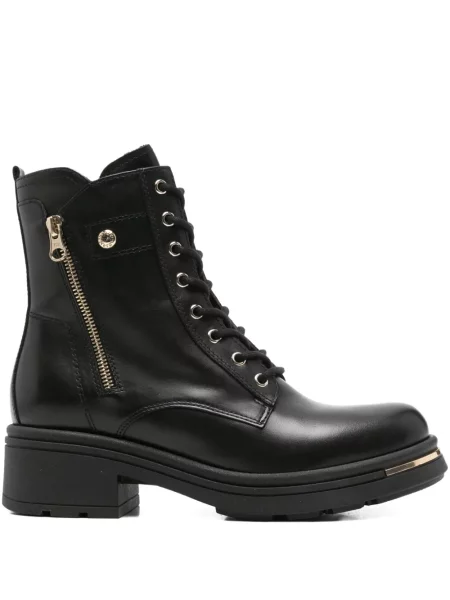 Кожени боти Nero Giardini с връзки черно