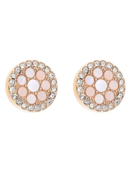 FOSSIL Náušnice VINTAGE GLITZ ružové zlato / ružová biela