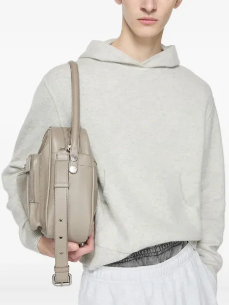 Hanorac cu glugă Acne Studios din jerseu gri