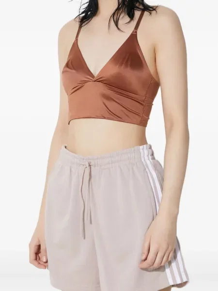 Prugaste kratke hlače Adidas crna