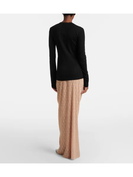 Fusta maxi The Row tricotate bej