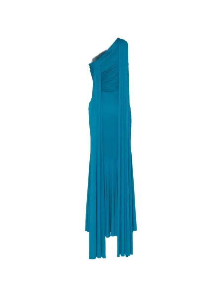Rochie Herve L. Leroux asimetrică albastru