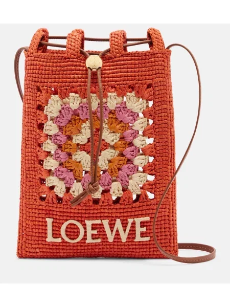 Geantă Loewe cu bretele portocaliu