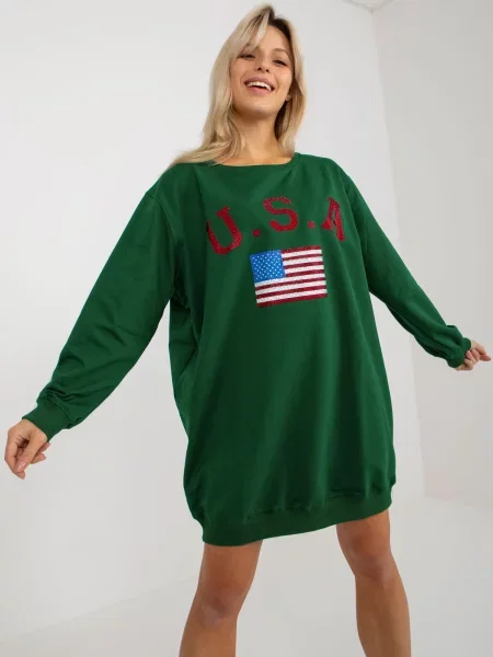 Hanorac Fashionhunters verde