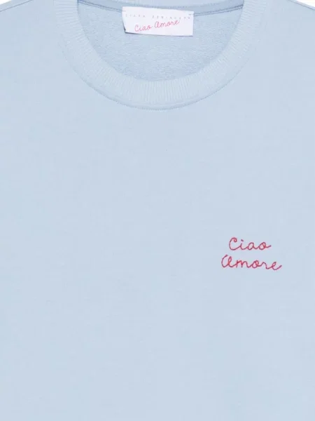 Mikina Giada Benincasa s výšivkou modrá