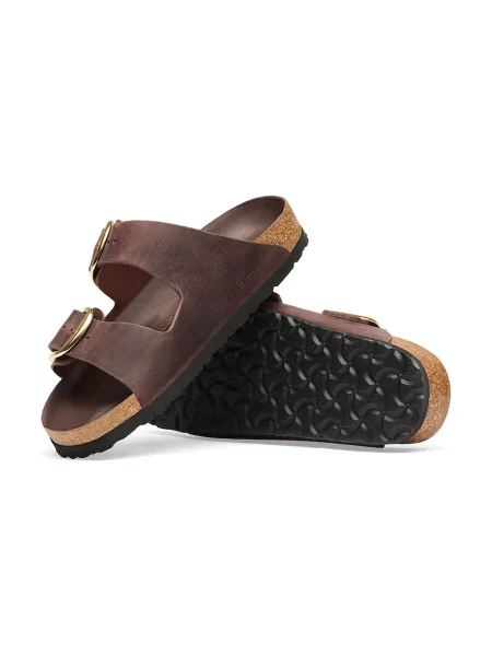 Кожаные шлепанцы Birkenstock с пряжкой