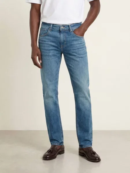 7 For All Mankind Džíny The Straight Straight Fit mid blue modré