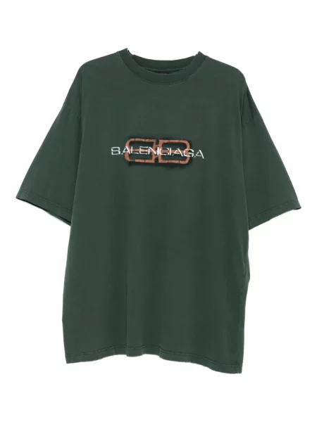 Tricou Balenciaga cu imagine verde