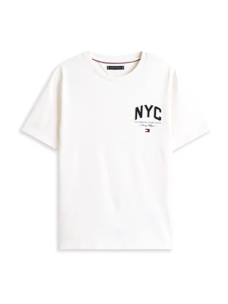 TOMMY HILFIGER Majica mornarska / pastelno rumena